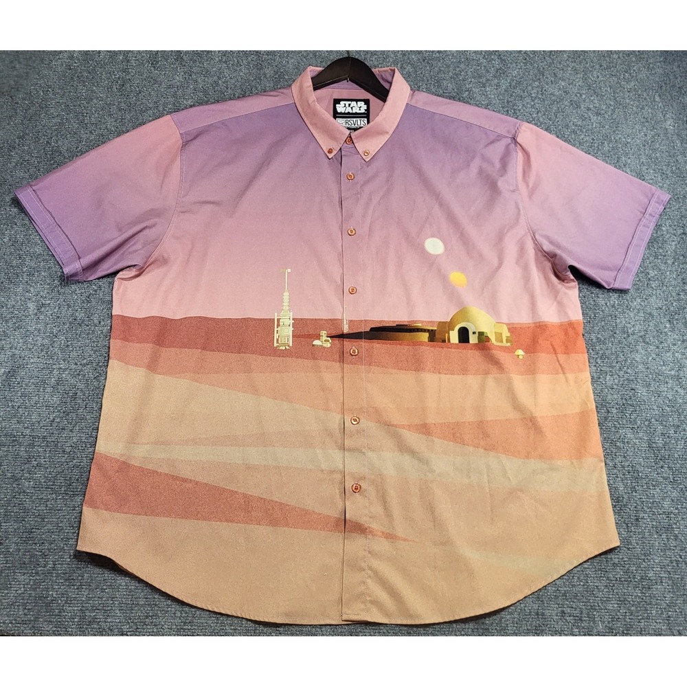 RSVLTS Star Wars "Rising Sun" Kunuflex Tatooine Homestead Shirt Size XXX-Large